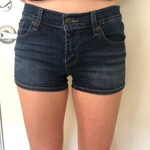 Dark Blue Levi Jean Shorts